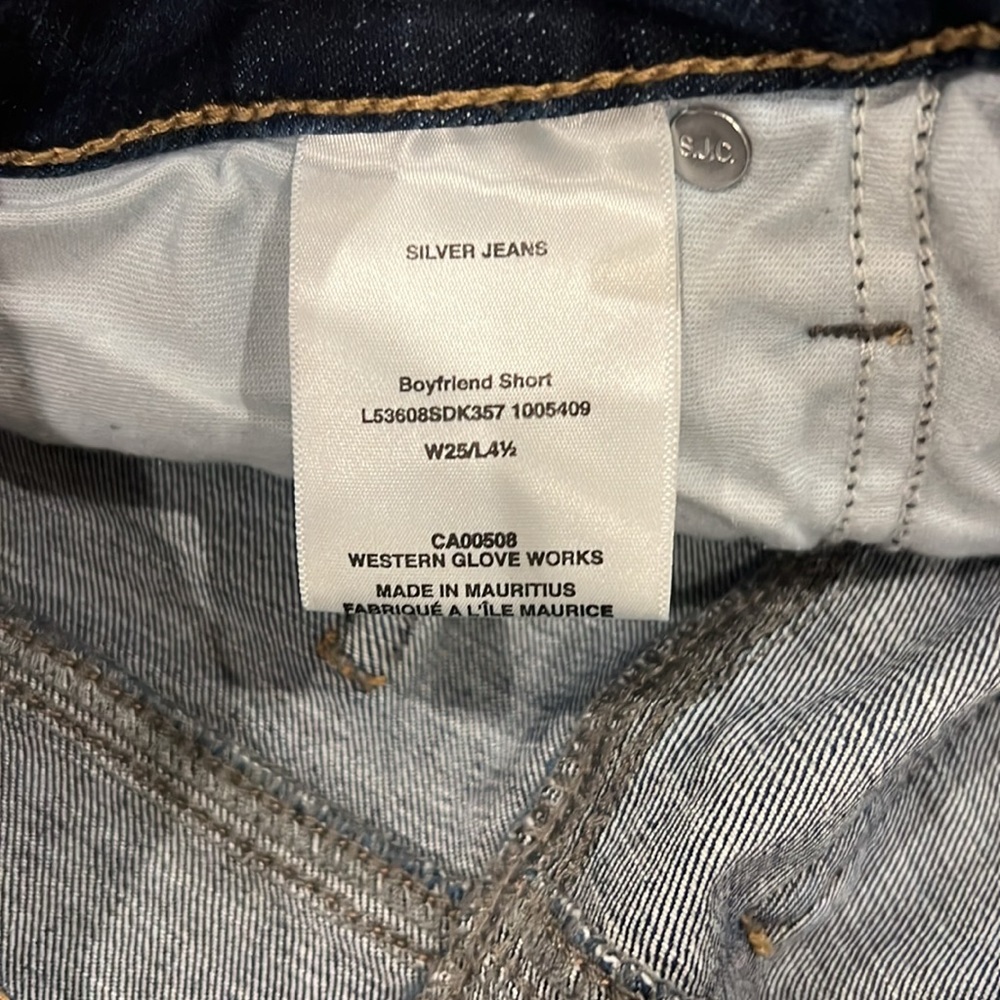 EUC! Silver Boyfriend Shorts. SZ 25 - Picture 6 of 8